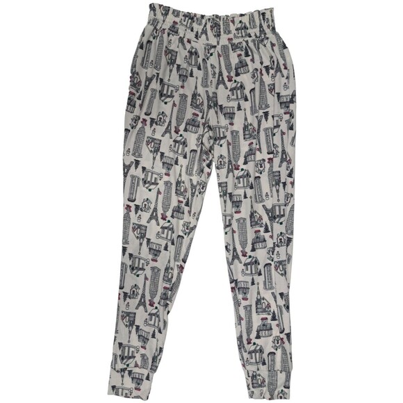 Womens Simple Pleasures Travel Holiday Sleep Pants Eiffel Tower Small - Picture 1 of 1
